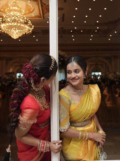 A candid moment of fun between events. It's these little interactions that make the day even more special.