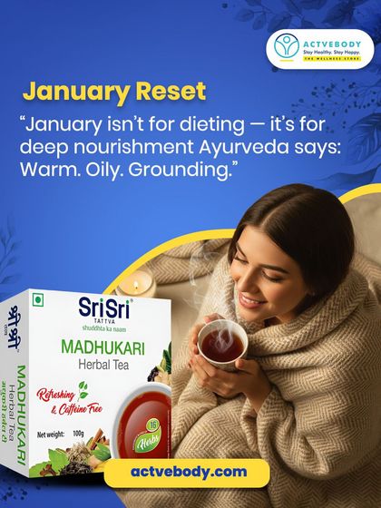 January is for Nourishment, Not Dieting. Ayurveda teaches us to eat with the seasons. In winter, your body craves warm, oily, and grounding foods to calm the Vata dosha and restore strength. I guide my clients to choose deep nourishment over restrictive dieting for true wellness.