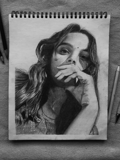 A self-portrait sketch from a moment of deep thought. Sometimes, the artist becomes the subject. This was drawn in my personal sketchbook, exploring shadows and mood.