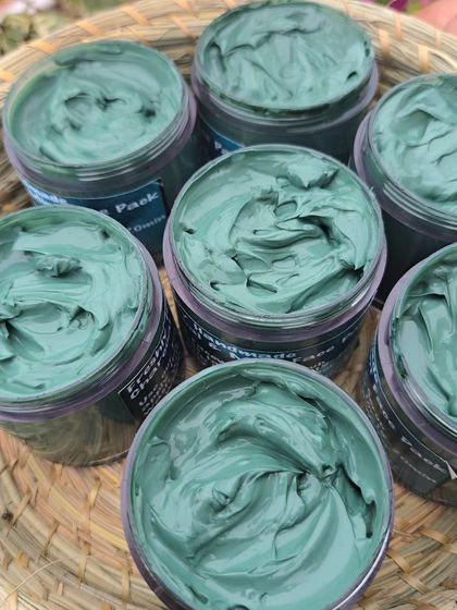 A full basket of my Charcoal Face Packs, ready to be sent out to help people achieve clearer skin.