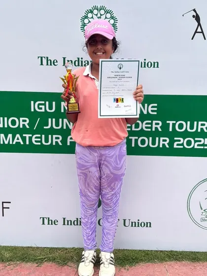 Aadya Kaushal with her 2nd Runner-Up trophy at the IGU North Zone Junior/Sub-Junior Feeder Tour.