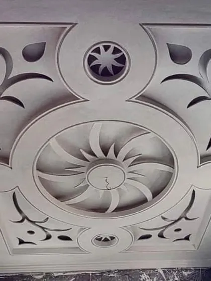 A close-up of a complex POP design featuring floral and sunburst motifs. This level of detail is what creates a truly custom, high-end look.