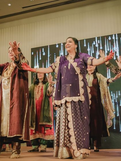 The ladies of the family in a beautiful, coordinated performance. We love choreographing elegant and graceful dances.