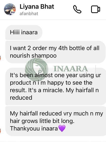 A miracle for this client. After a year of using my All Nourish Shampoo, her hair fall has reduced and her hair is growing longer.