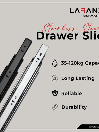 These stainless steel drawer slides are built to be long-lasting, reliable, and durable, with a capacity of 35-120kg to handle even the heaviest loads.