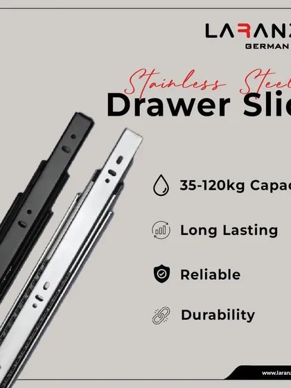 My stainless steel drawer slides are designed for a long life, reliability, and durability. They offer the perfect blend of strength and elegance for your wardrobe.