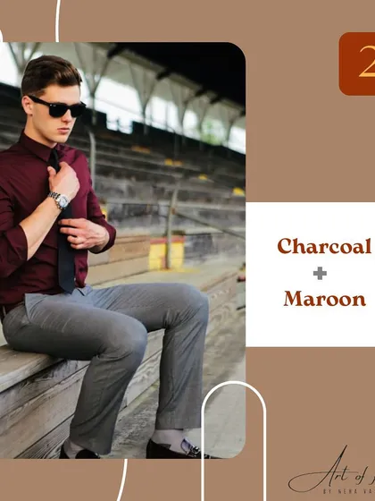 If you love a darker aesthetic but want to move beyond all-black, try charcoal and maroon. The charcoal keeps it sleek, while the maroon adds the right touch of boldness.