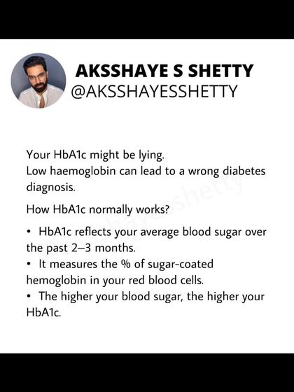 Did you know your HbA1c value isn't always accurate? Conditions like low hemoglobin can lead to a misleading diabetes diagnosis. It's important to understand the full picture of your health.