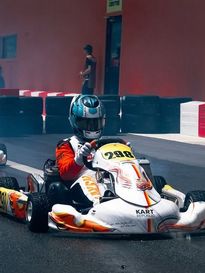 A duplicate shot of our driver in the IAME Series Asia, showing the intensity of the competition.