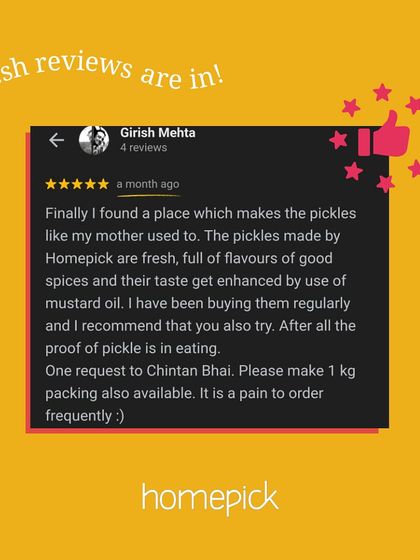 "Please make 1 kg packing also available." We love this review from Girish, not just for the praise but for the valuable feedback. We are so happy to be a regular part of your meals.