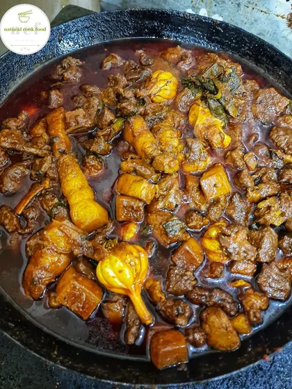 Another look at my pork and buff combination curry, a hearty and satisfying dish perfect for a big feast.