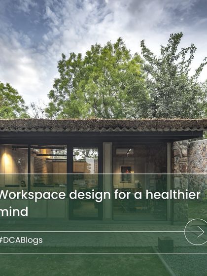 This blog graphic focuses on the importance of workspace design for a healthier mind. It argues that thoughtful design, through biophilic elements and calming textures, can reduce stress and ignite creativity.