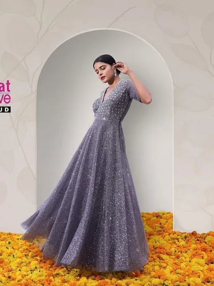 Our latest billboard campaign for Kasat Exclusive. We built a set with an arch and a bed of marigold flowers to create a vibrant, festive, and high-fashion look for this beautiful gown.