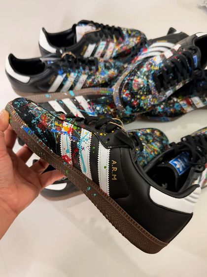 This pair from the bulk order was personalized with the client's initials. I can add custom text, logos, or other details to make corporate gifts even more special.