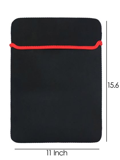 A simple infographic displaying the dimensions of a laptop sleeve, ensuring customers buy the right size for their device.