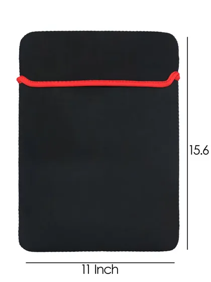 A simple infographic displaying the dimensions of a laptop sleeve, ensuring customers buy the right size for their device.