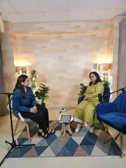 My wife Tasneem and the host during our podcast recording. We discussed many aspects of holistic living and remedial sciences.