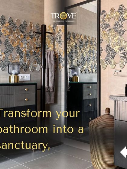 Transform your bathroom into a sanctuary. The combination of a full length mirror and a decorative tile feature wall makes this space feel both larger and more luxurious.
