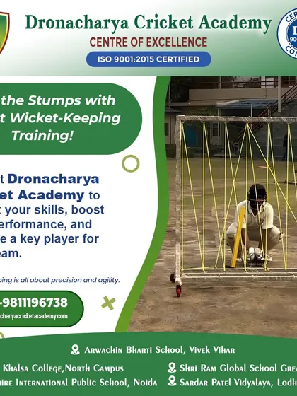 This graphic highlights our specialized wicket-keeping training. We focus on developing the precision, agility, and concentration needed to excel in this crucial position.