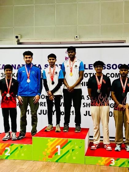 The podium at the State Championship, featuring several of our talented young rifle shooters. Consistent performance across different age groups is a hallmark of our training program.