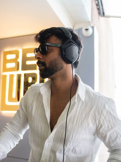 Another angle from the brunch at Be-luru. I'm focused on the mix, ensuring a seamless musical journey for the guests.