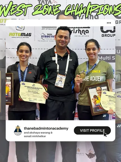 West Zone Champions Akshaya Warang and Sonali Mirkhelkar representing Maharashtra in the individual event.