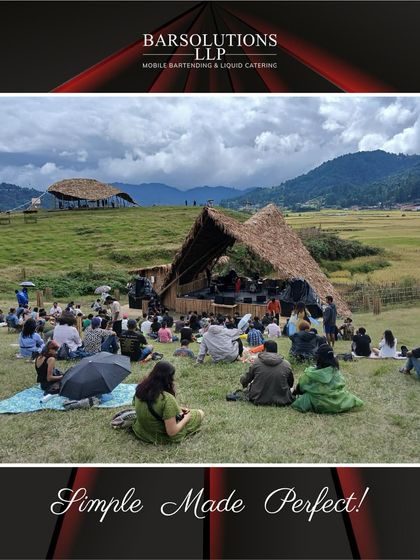 Guests enjoying the music and atmosphere at Ziro Festival, with our bar services keeping them refreshed.