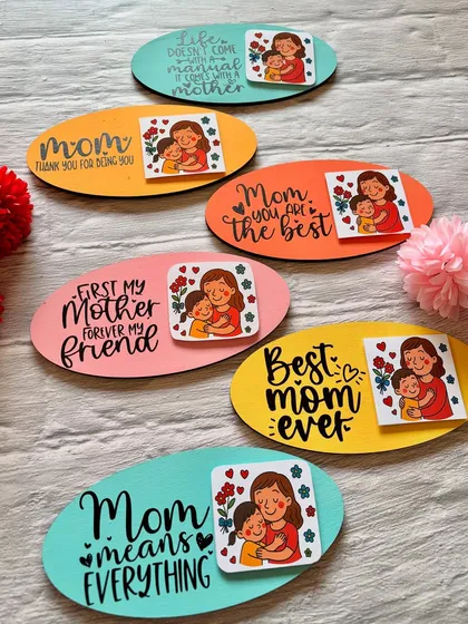 My Mother's Day magnets are designed to make your mom smile. This collection features various heartfelt messages and lovely colors, perfect for showing your appreciation.