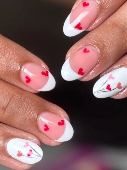 A close-up on the delicate, hand-painted heart designs. The detail is what makes this simple concept so special.