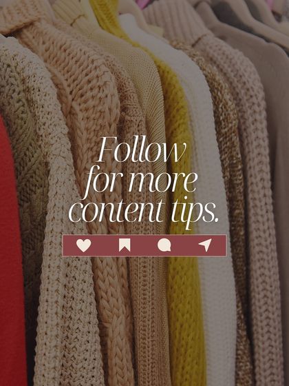 A close up of a well organized rack of sweaters. This is the goal of a closet declutter: a collection of pieces you love, that fit well, and are easy to see and access.