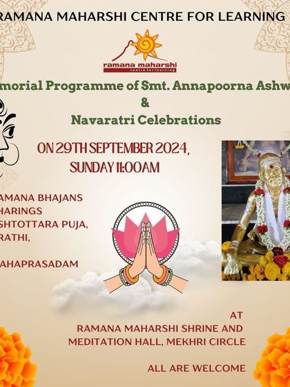 Ramana Maharshi Centre for Learning - Spiritual & Cultural Events Major Annual Festivals photo 8