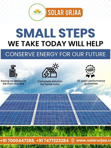 **The small steps we take today will help conserve energy for our future.** My complete home solar solutions, with a 25-year guarantee, are a small step with a huge impact.