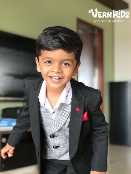 A precious throwback to where it all began. Here is my son Agastya in his birthday best, the very first outfit that sparked the idea for Vern Kids.