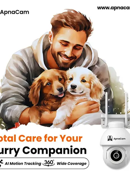 This G11A camera offers total care for your furry companions. With AI motion tracking and 360-degree coverage, you can keep an eye on your pets from anywhere.