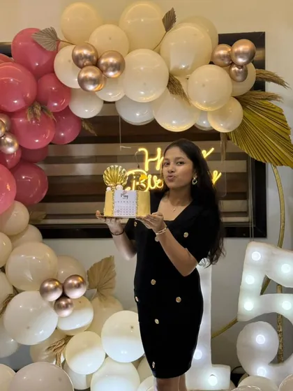 A happy moment from the 15th birthday celebration.