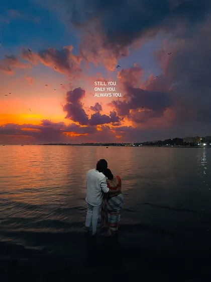 There's nothing more romantic than a sunset by the water. I focus on using the beautiful evening light to create moody, intimate couple portraits that feel both epic and personal. It's always you, only you, always you.
