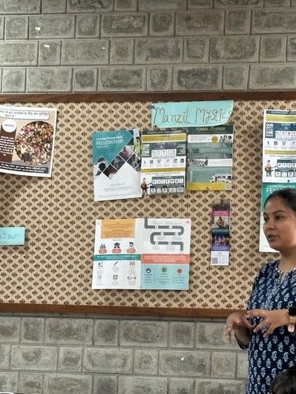 Our Co-Founder, Preeti Arya, presenting our work at a session on Arts, Nirgun, and the Constitution. We believe in sharing our learnings and collaborating with others to drive positive change.