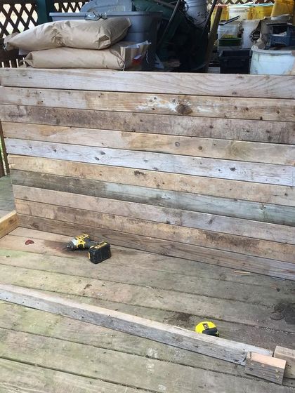 The back wall of the sifter stand, built from reclaimed pallet wood. We try to be resourceful and use what we have, but it's a constant balance between cost and durability.