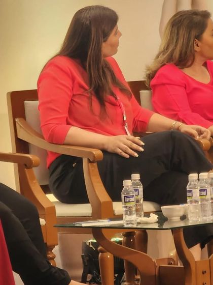 A candid shot from the panel discussion on pigmentation management. Engaging in deep conversations about complex cases is one of the most rewarding parts of my work.