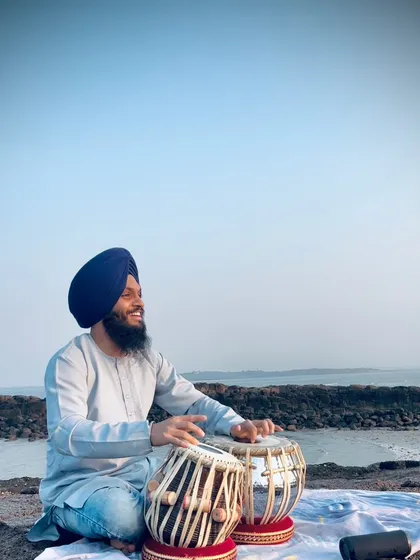 Enjoying the moment, playing freely by the water.