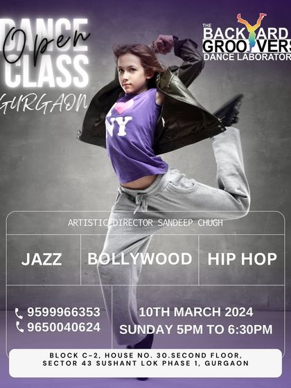 Bring your friends and family to our open dance class for beginners. This session is completely free and designed to introduce you to the joy of Jazz, Bollywood, and Hip Hop fusion.