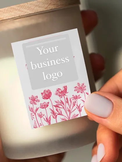 This is what I love to do: create a beautiful, blank slate for your brand. This frosted glass jar with a wooden lid is a premium option, ready for your business logo. I handle the candle making, so you can focus on building your dream brand.