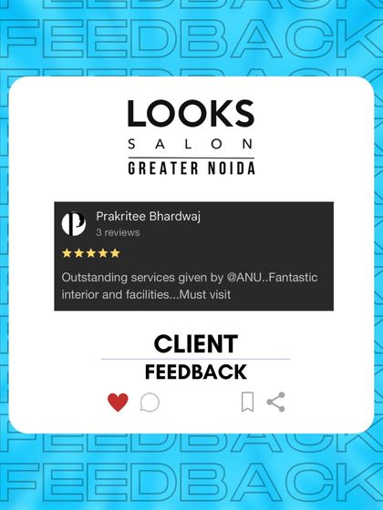 A screenshot of a 5-star review from a happy client, Prakritee. She praises the "outstanding services" and "fantastic interior," which is feedback I deeply value.