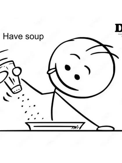 Feeling hungry? Sometimes your body is just thirsty. Before reaching for a snack, try having some soup or a glass of water.