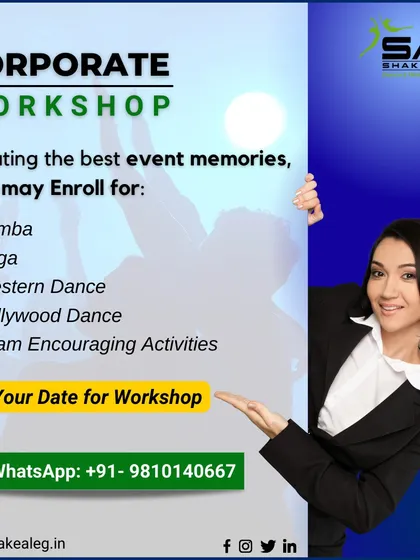 Wondering what I can bring to your office? I offer a full range of customizable corporate workshops, from high-energy Zumba and Bollywood to relaxing Yoga sessions. Let's book a date and create an amazing event for your team.