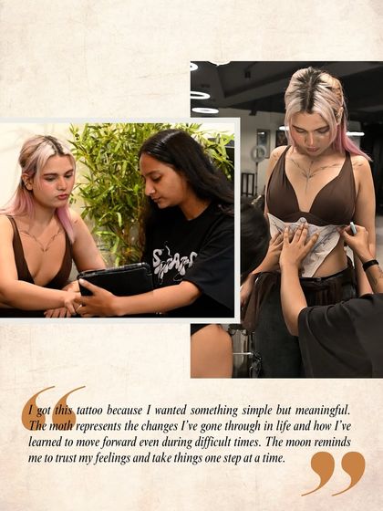 "I got this tattoo because I wanted something simple but meaningful. The moth represents the changes I've gone through in life." Soumya shares the story behind her design.