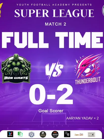 A 2-0 victory for the Thunderbolts in the Super League.