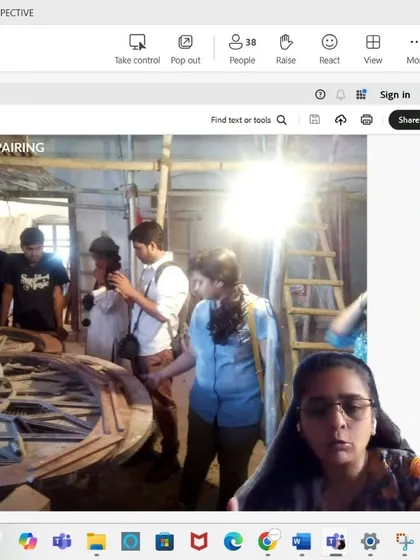 A screenshot of me leading a virtual workshop session. We have adapted our teaching methods to the digital space, ensuring we can continue to share knowledge and mentor students across geographical boundaries.