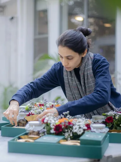 From our family to yours, since 1995. Here I am, putting the finishing touches on a festive order, ensuring every hamper is as perfect as the moment it celebrates.