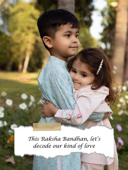 A warm hug between a brother and sister during an outdoor photoshoot. This photo perfectly captures the sweet and protective nature of their sibling bond.